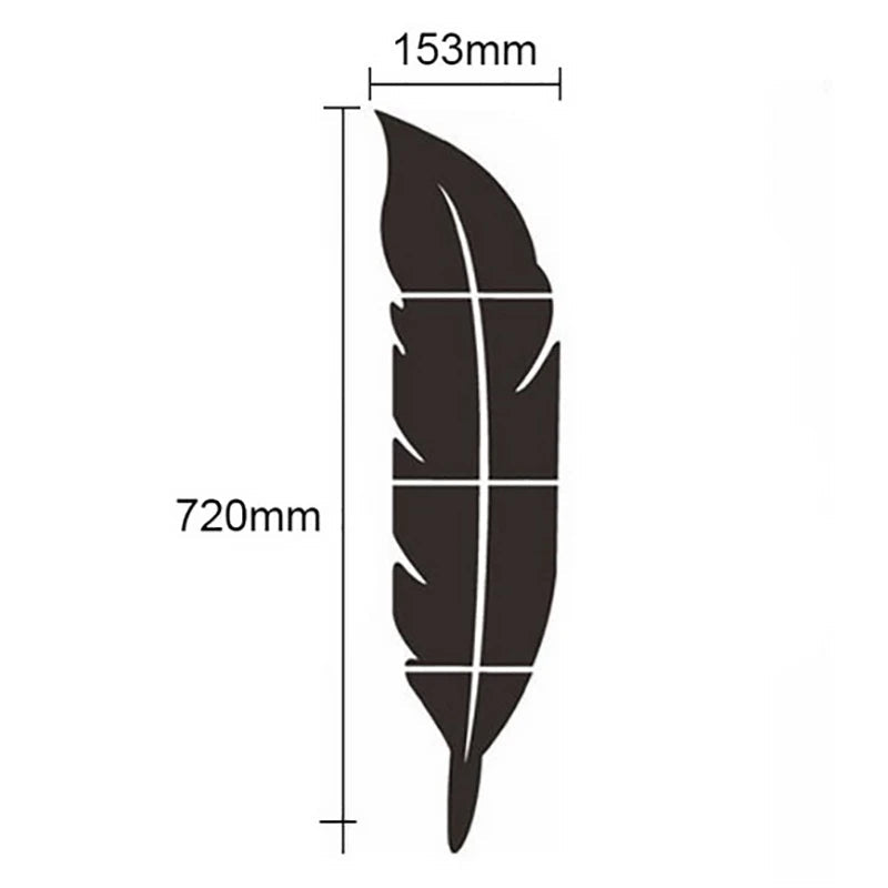 Acrylic Mirror Leaf For Wall Decor