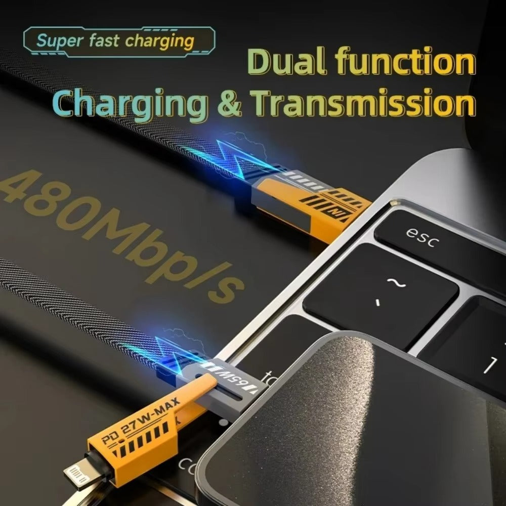 4 in 1 65W Fast Charging USB cable