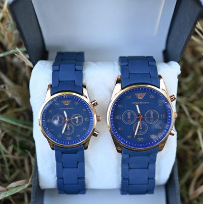 COUPLES CHRONOGHRAP WATCHES BLUE