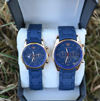 COUPLES CHRONOGHRAP WATCHES BLUE
